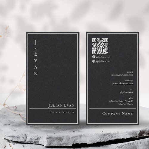 Classy Stylish Professional Black Business Card