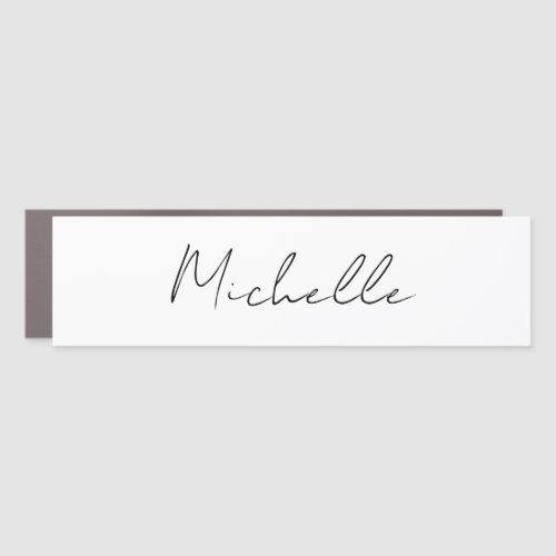 Classy Stylish Script Add Your Name Car Magnet