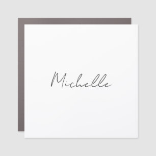 Classy Stylish Script Add Your Name Car Magnet
