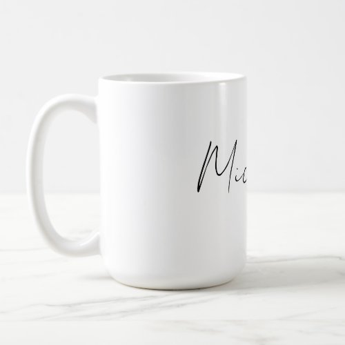 Classy Stylish Script Add Your Name Coffee Mug