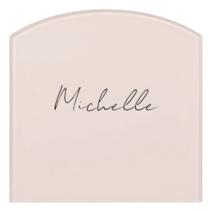 Classy Stylish Script Add Your Name Door Sign