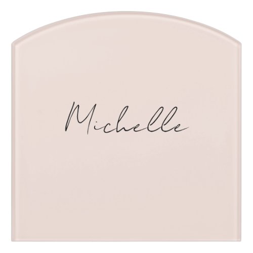 Classy Stylish Script Add Your Name Door Sign