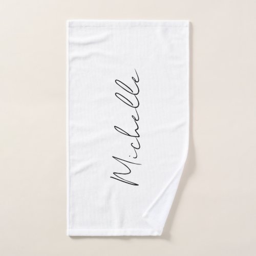 Classy Stylish Script Add Your Name Hand Towel