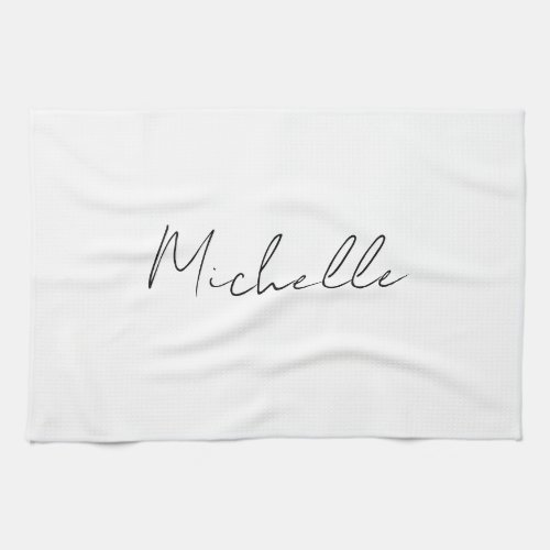 Classy Stylish Script Add Your Name Kitchen Towel