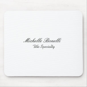 Classy Stylish Script Add Your Name Mouse Pad