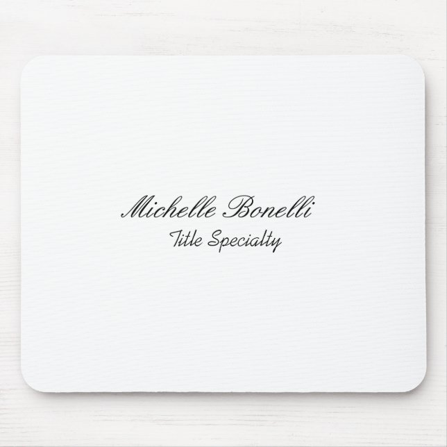 Classy Stylish Script Add Your Name  Mouse Pad (Front)