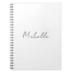 Classy Stylish Script Add Your Name Notebook