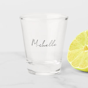 Classy Stylish Script Add Your Name Shot Glass