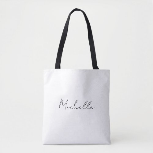 Classy Stylish Script Add Your Name Tote Bag
