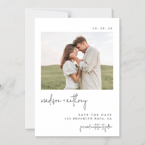 Classy Stylish Script Save the Date Magnetic Invitation