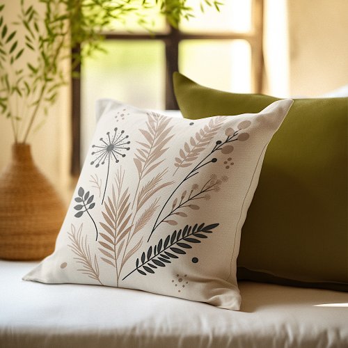 Classy Swedish Country Cottage Floral Art Throw Pillow