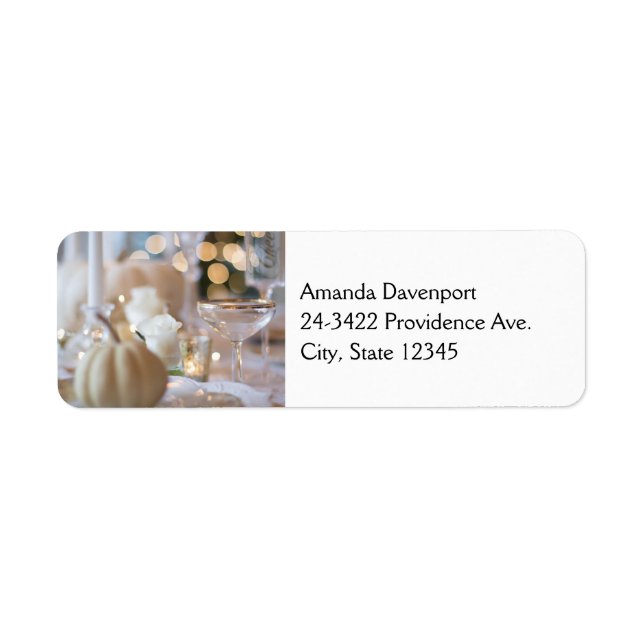 Classy Table with Fancy Place Setting Label (Front)