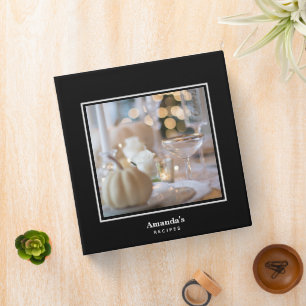 Classy Table with Fancy Place Setting Recipe 3 Ring Binder