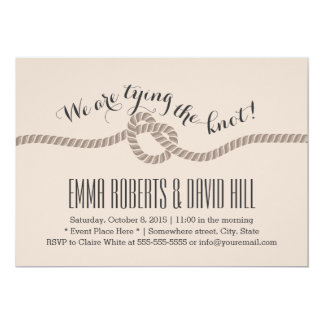 Tying The Knot Wedding Invitation Little Bridge Design Tie The Knot Letterpress Wedding Invitations By Clutch Design Via Oh So Beautiful Paper 3