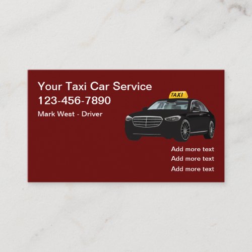 Classy Taxi Business Cards