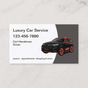 Classy Taxi Car Service Business Card