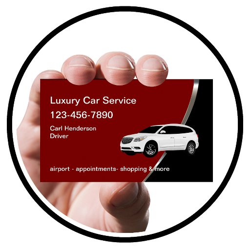 Customizable Classy Taxi Car Service Business Card