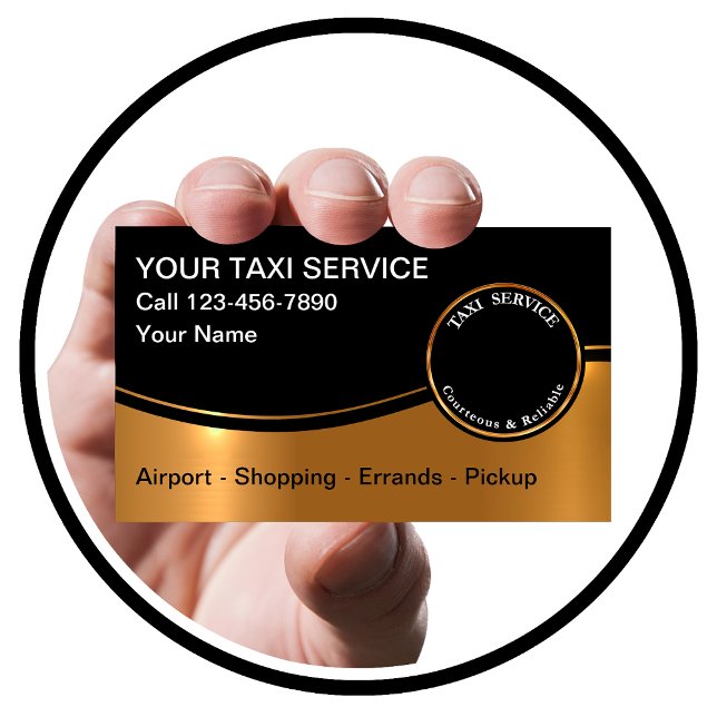 Classy Taxi Driver Transportation Business Cards (Creator Uploaded)