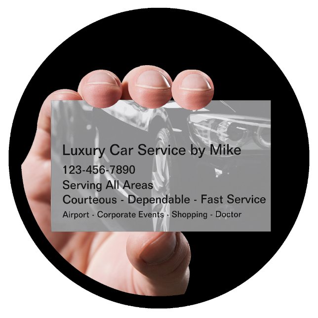 Classy Taxi Service Luxury Transportation Business Business Card (Creator Uploaded)