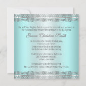 Classy Teal and Silver Invite (Back)