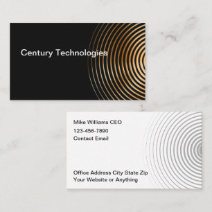 Classy Technology Theme Modern Minimalist Business Card