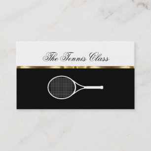 Classy Tennis Lessons Appointment Business Cards