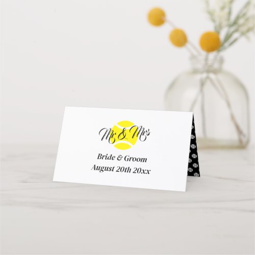 Classy tennis theme wedding table place cards