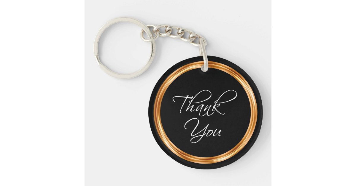 Classy Thank You Keyholders As Keychains Zazzle