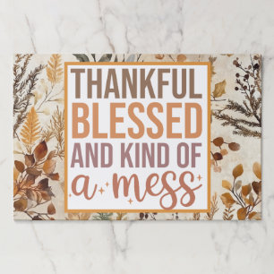 Classy Thankful and Blessed Fall Vibes Paper Pad