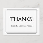 [ Thumbnail: Classy "Thanks!" Postcard ]