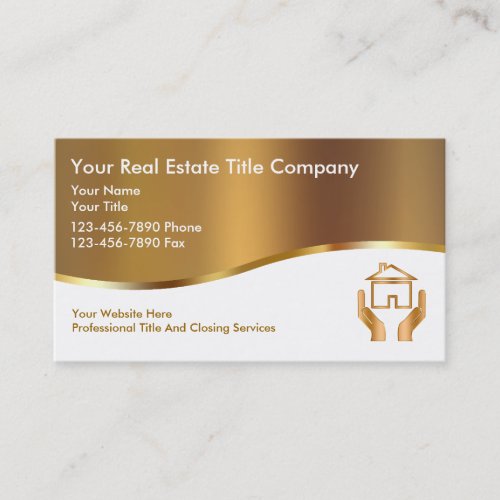 Classy Title Company Business Cards