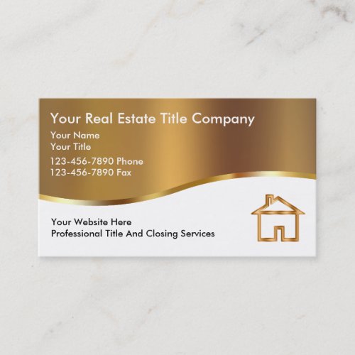 Classy Title Company Business Cards