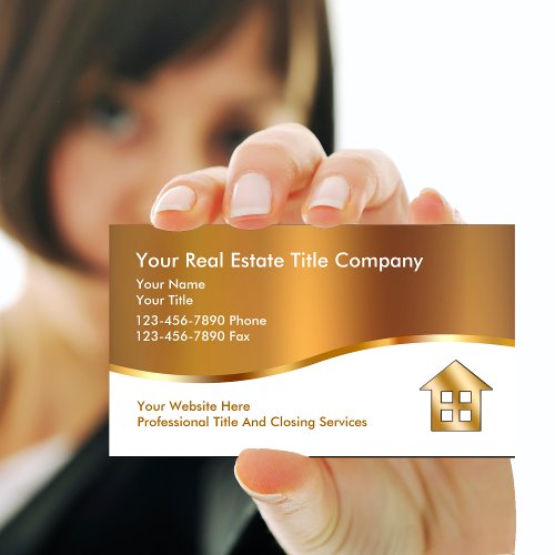 Classy Title Company Business Cards