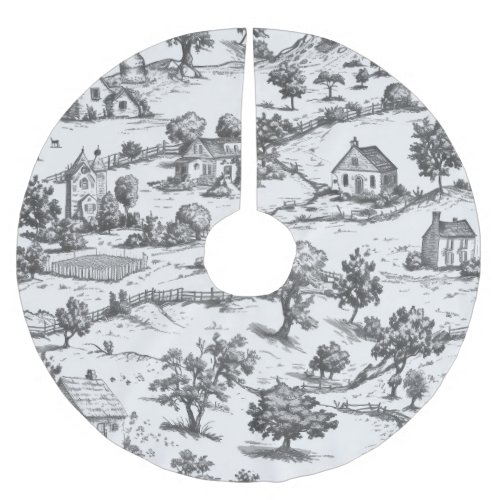 Classy Toile On The Farm Brushed Polyester Tree Skirt