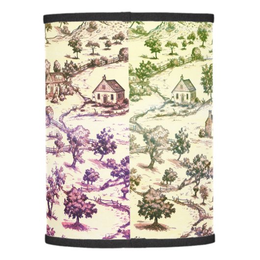 Classy Toile On The Farm Lamp Shade (Back)