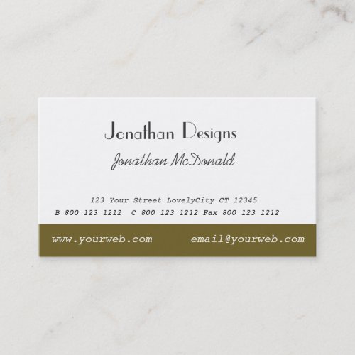 Clean Unique Plain Modern Desigs Business Cards