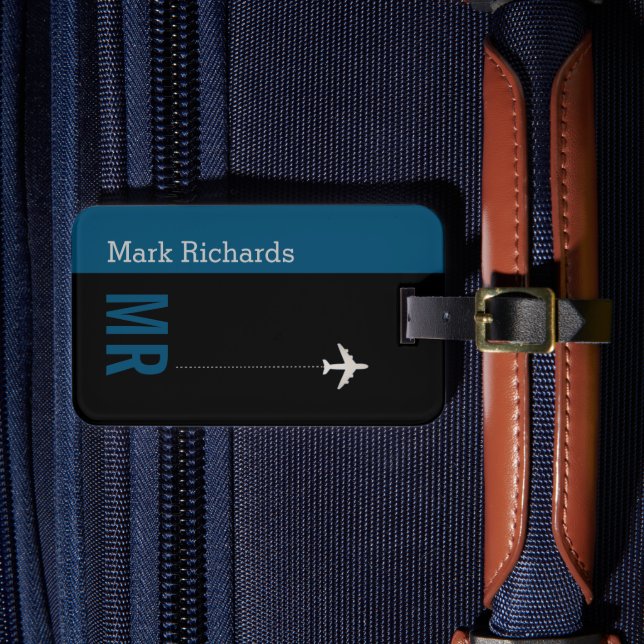 Classy Traveler Blue Luggage Tag (Front Insitu 4)
