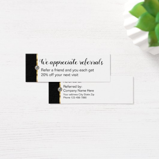 Classy Trendy Customer Referral Thank You Cards (Desk)