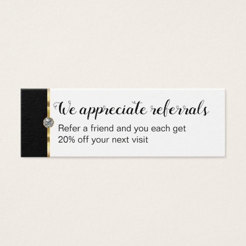 Classy Trendy Customer Referral Thank You Cards