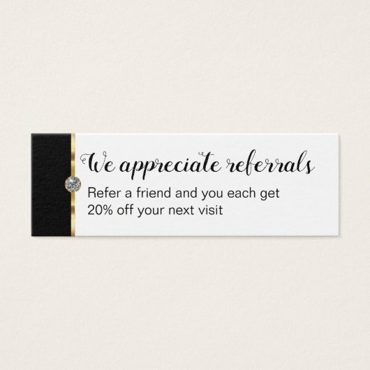 Classy Trendy Customer Referral Thank You Cards (Front)