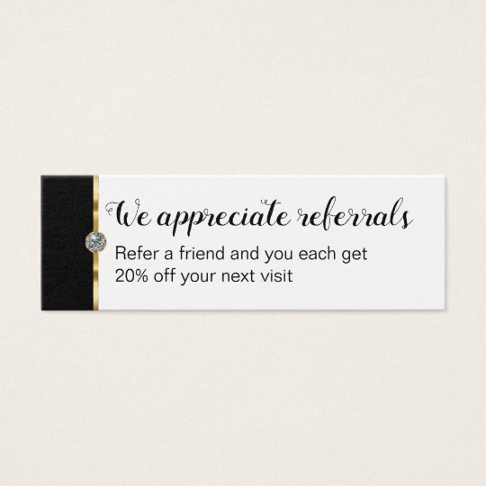 Classy Trendy Customer Referral Thank You Cards Zazzle