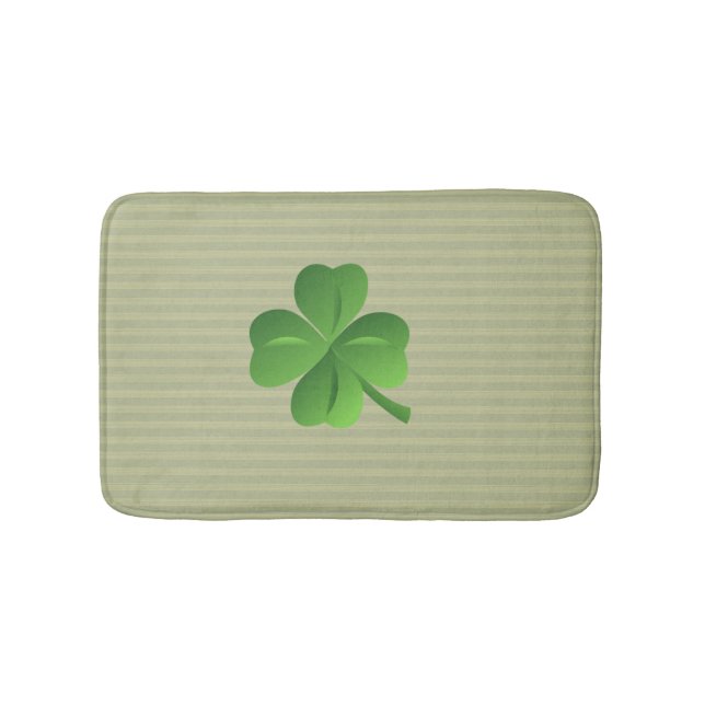 Classy Trendy  Irish Lucky Shamrock Bath Mat (Front)