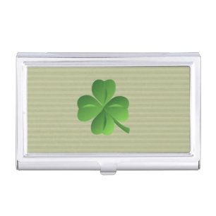 Classy Trendy  Irish Lucky Shamrock Business Card Holder