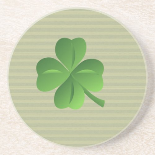 Classy Trendy  Irish Lucky Shamrock Drink Coaster
