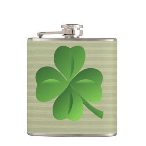 Classy Trendy  Irish Lucky Shamrock Flask