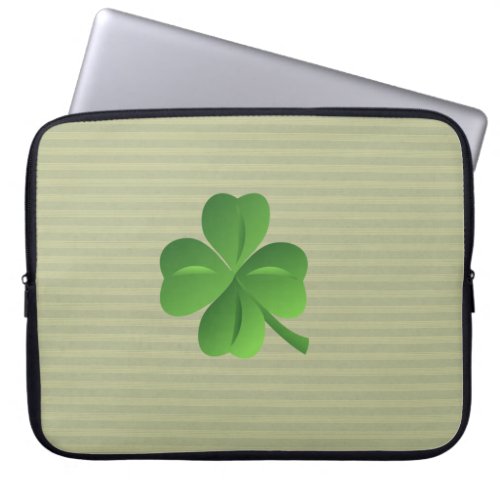 Classy Trendy  Irish Lucky Shamrock Laptop Sleeve