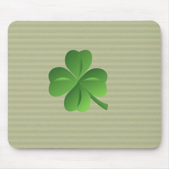 Classy Trendy  Irish Lucky Shamrock Mouse Pad (Front)