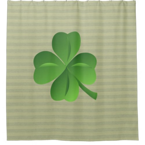 Classy Trendy  Irish Lucky Shamrock Shower Curtain