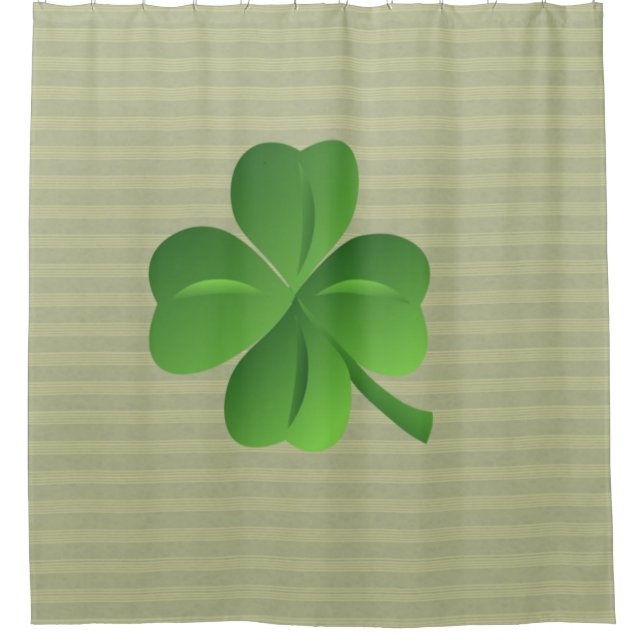 Classy Trendy  Irish Lucky Shamrock Shower Curtain (Front)