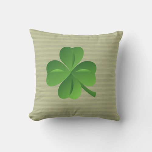 Classy Trendy  Irish Lucky Shamrock Throw Pillow